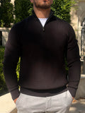 Džemper Half Zip - Crna