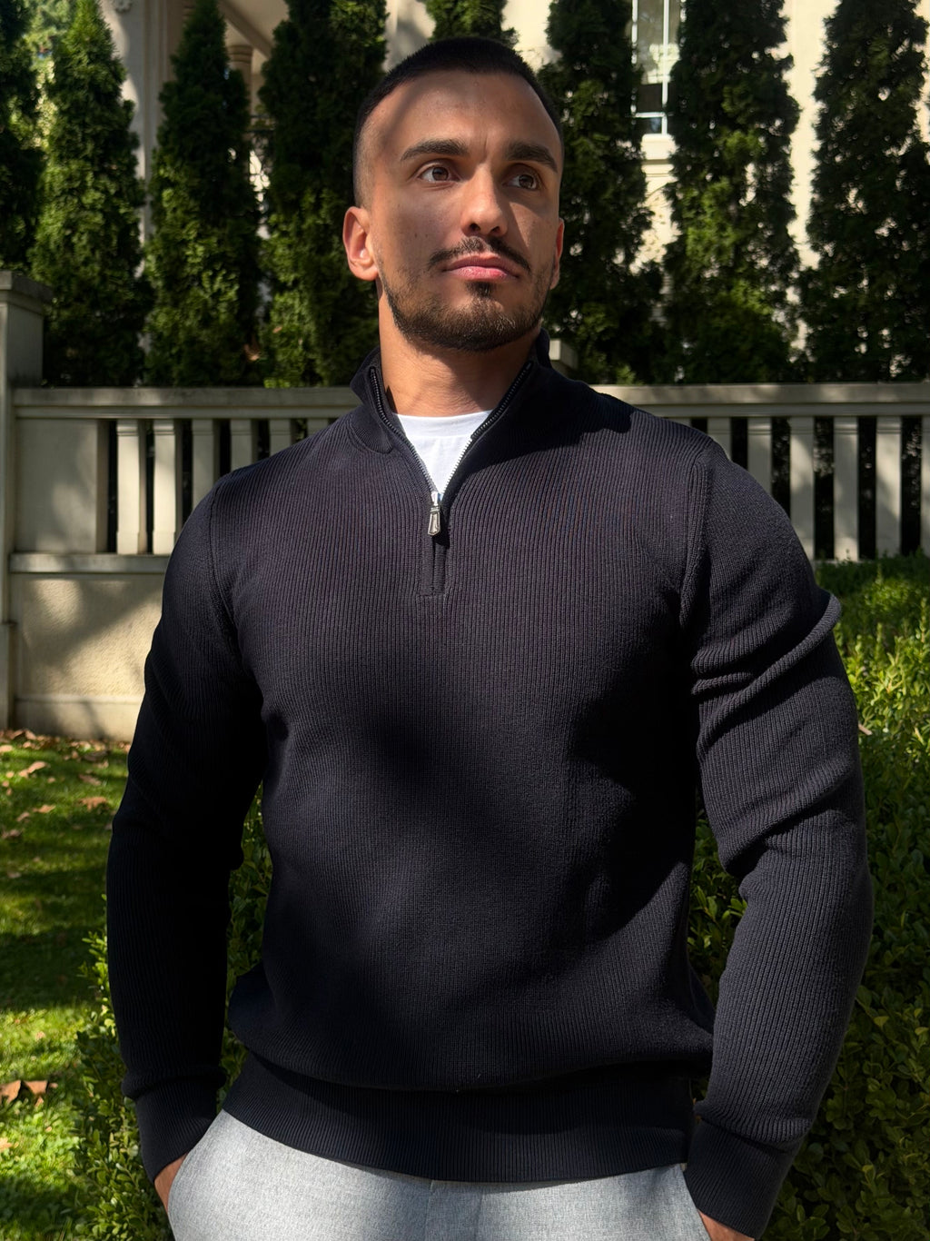 Džemper Half Zip - Teget