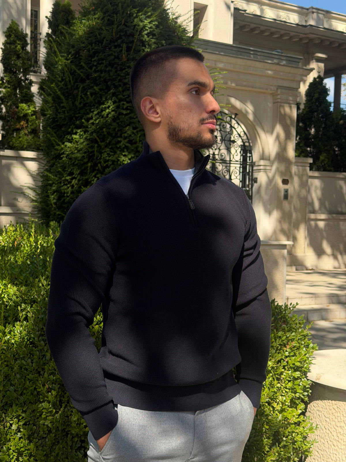 Džemper Half Zip - Teget